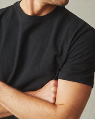 Men's Premium Slub Crew Tee - Black