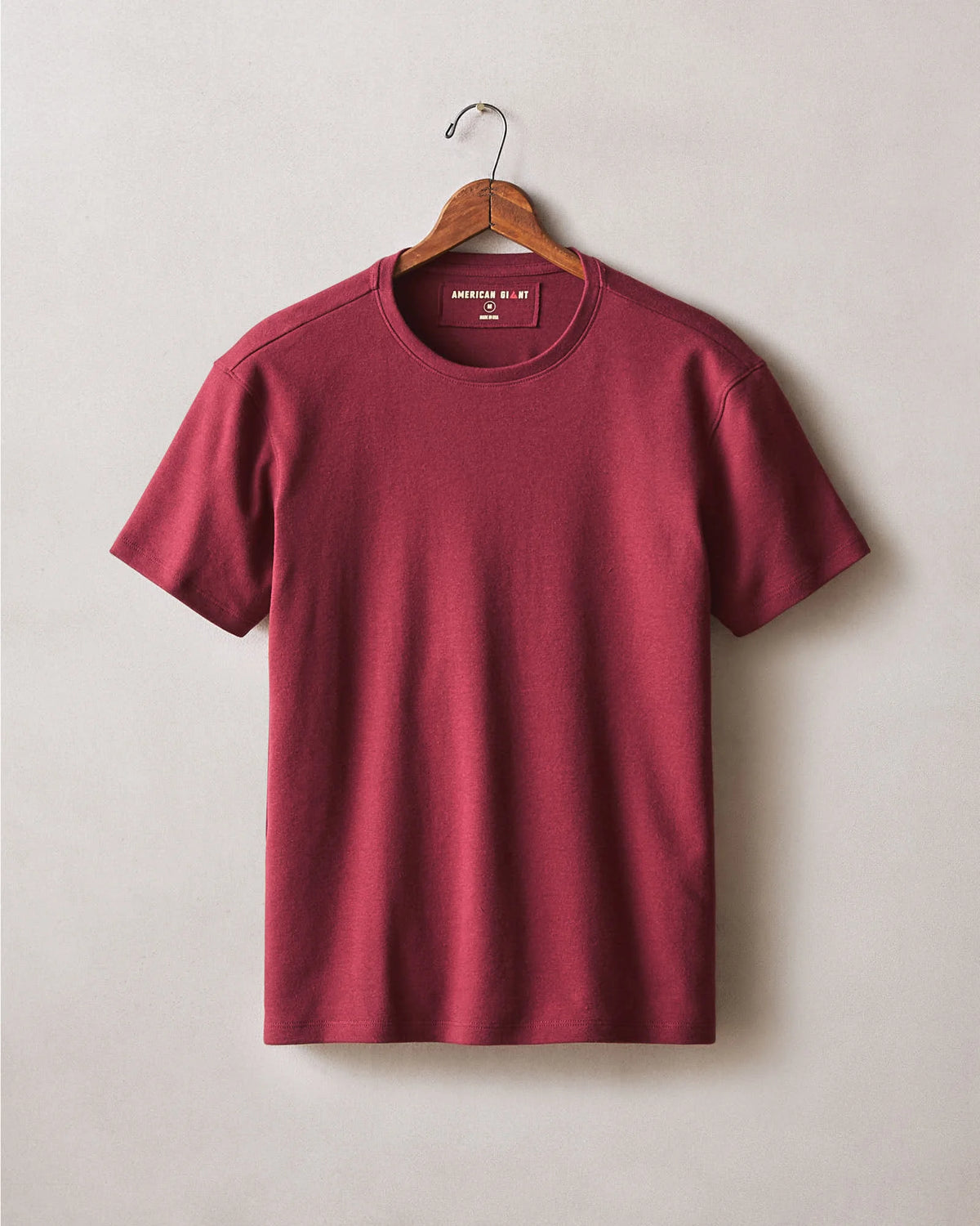 Men's Brushed Crew Tee - Syrah Heather
