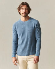 Men's Thermal Long Sleeve Crew Tee - Bluefin