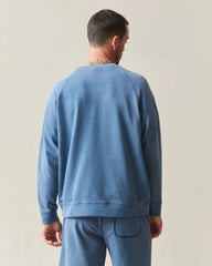 Men's Relaxed French Terry Crew - Ensign Blue