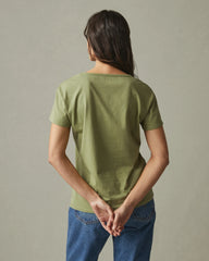 Women's Classic Cotton Scoop Tee - Pale Sage