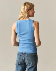Women's Rib Tank - Parisian Blue