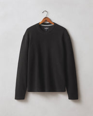 Men's French Rib Crew - Black