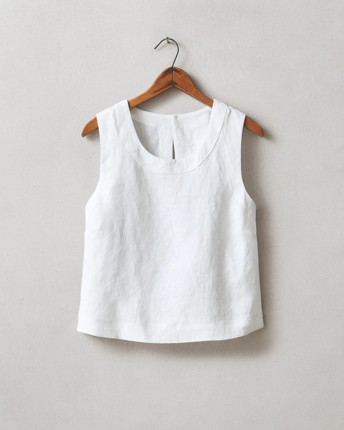 Women's Linen Tank - White