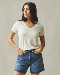Women's Classic Cotton V-Neck Tee - Turtledove