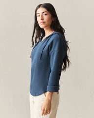 Women's Thermal Hoodie - Dark Denim
