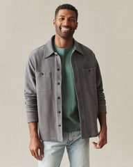 Men's French Terry Twill Shacket - Thunderstorm