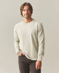 Men's Premium Slub Crew Tee Long Sleeve - Birch