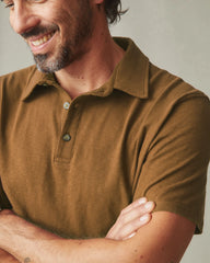 Men's Premium Slub Polo - Tapenade