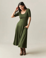 Women's Short Sleeve Flex Dress - Rifle Green