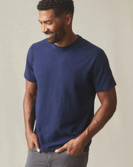 Men's Premium Slub Crew Tee - Pageant Blue