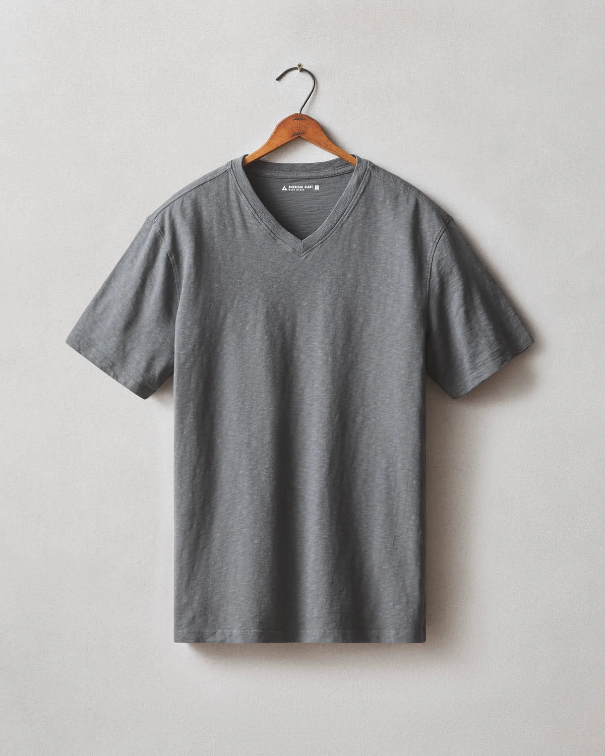 Men's Premium Slub V-Neck Tee - Iron