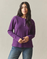 Women's Thermal Henley - Imperial Purple