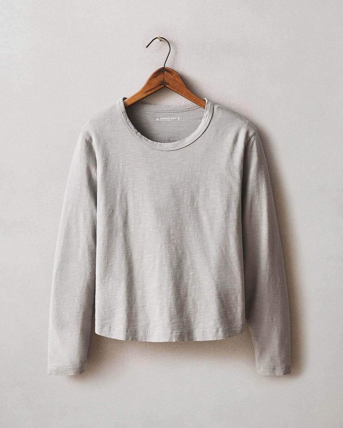 Women's Premium Slub Curved Hem Long Sleeve - Morning Dove