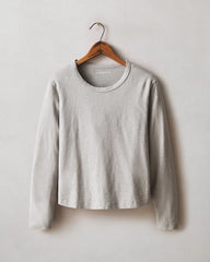 Women's Premium Slub Curved Hem Long Sleeve - Morning Dove