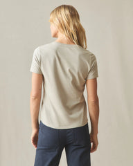 Women's Classic Cotton V-Neck Tee - Feather Grey