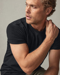 Men's Classic Cotton Crew Tee - Black