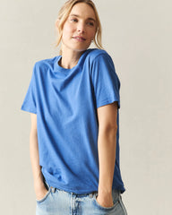 Women's Classic Cotton Crew Tee - Deja Vu Blue