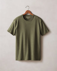 Men's Brushed Crew Tee - Olive Night Heather
