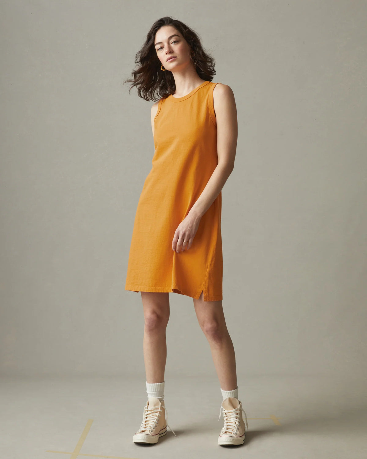 Women's Muscle Tee Dress - Butterscotch