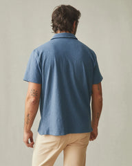 Men's Premium Slub Polo - Dark Denim