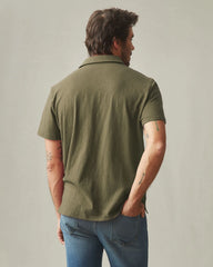 Men's Premium Slub Polo - Deep Olive