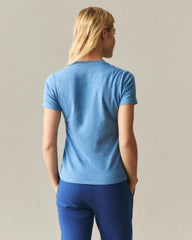 Women's Premium Slub Crew Tee - Parisian Blue