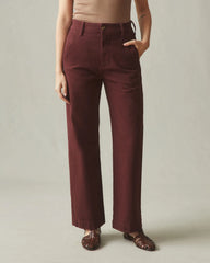 Women's Wide Leg Pant - Rum Raisin