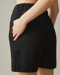 Women's Linen Short - Meteorite