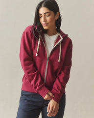 Women's Midweight Full Zip - Pomegranate