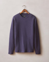 Men's Waffle Long Sleeve Crew - Purple Velvet