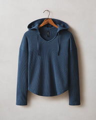Women's Thermal Hoodie - Dark Denim