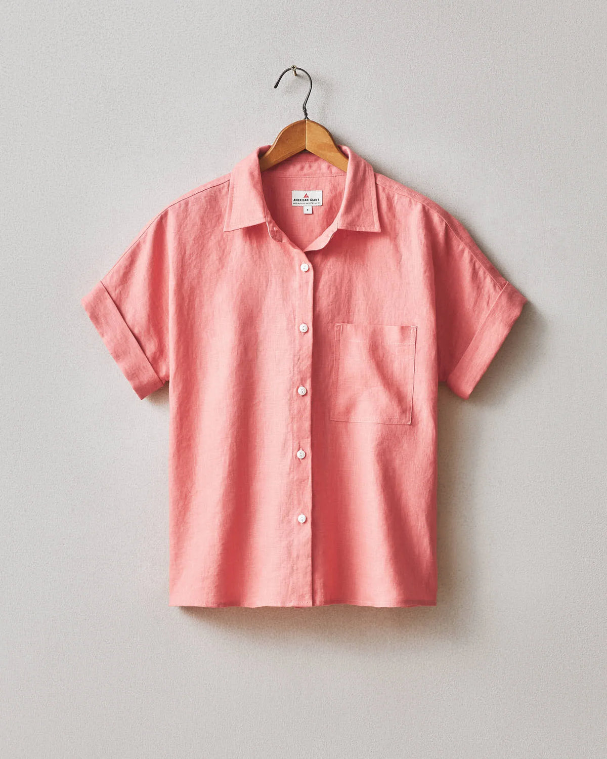 Women's Linen Shirt - Pink Mauve