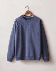 Men's Relaxed French Terry Crew - Patriot Blue
