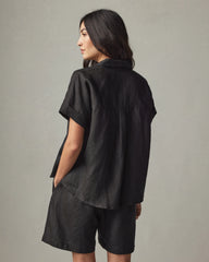 Women's Linen Shirt - Meteorite