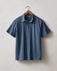 Men's Short Sleeve Premium Slub Polo - Naval Blue