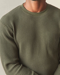 Men's Waffle Long Sleeve Crew - Loden