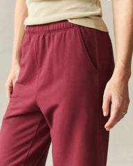 Women's Modal Fleece Straight Pant - Syrah