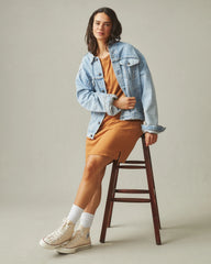 Women's T-Shirt Dress - Cashew