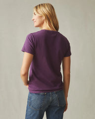 Women's Premium Slub Crew Tee - Deep Purple