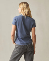 Women's Classic Cotton Crew Tee - Blue Jean