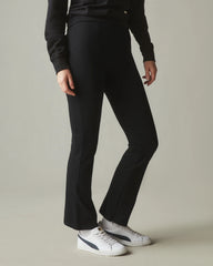 Ponte Zip Flare Pant - Super Black