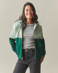 Women's Classic Full Zip Split Seam Vault - Botanical Garden Green Milieu