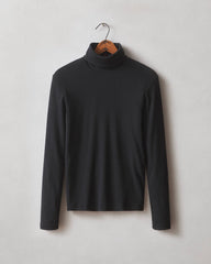 Women's Luxe Rib Turtleneck - Black