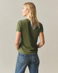 Women's Classic Cotton Crew Tee - Rifle Green