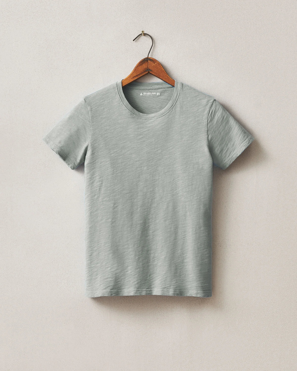 Women's Premium Slub Crew Tee - Heather Grey