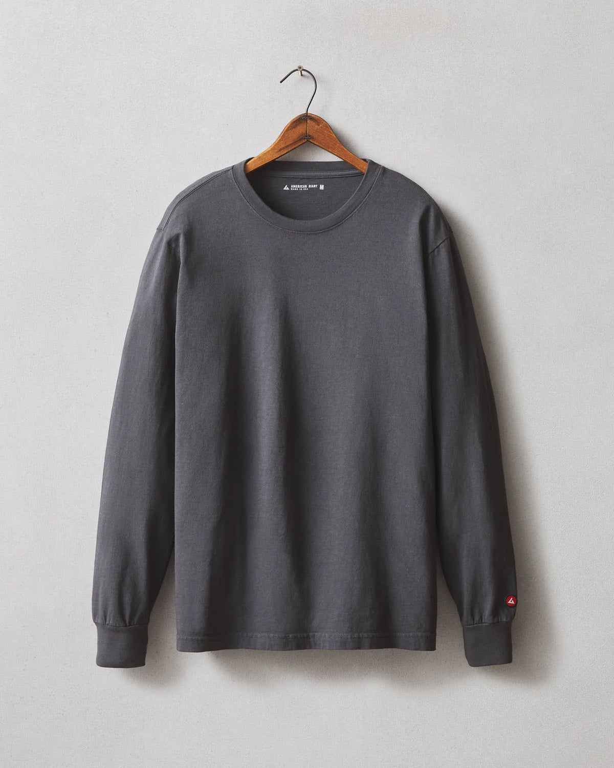 Men's Vintage Crew Long Sleeve Tee - Washed Metropolitan Grey