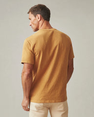 Men's Premium Slub Crew Tee - Golden Apricot