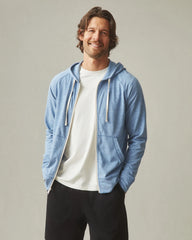 Men's Lightweight Full Zip - Blue Jay Heather