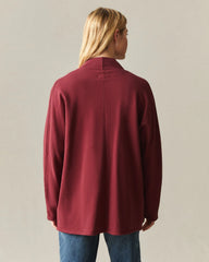 Women's French Terry Cardigan  - Syrah